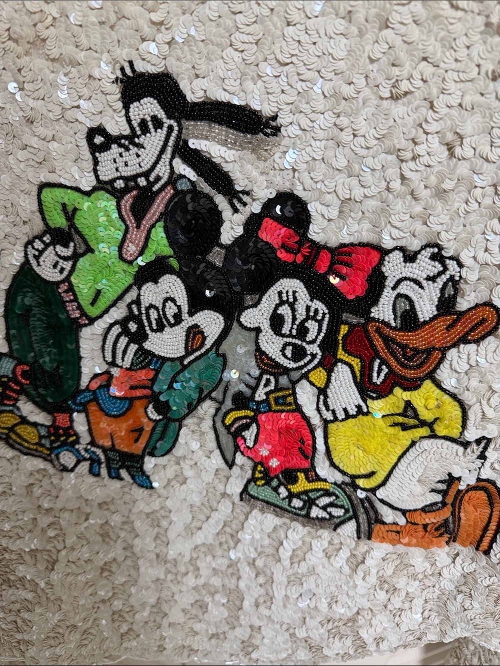 Disney Cream Sequin Cropped Blazer with Embroidered Characters only 64 made - Picture 8 of 9